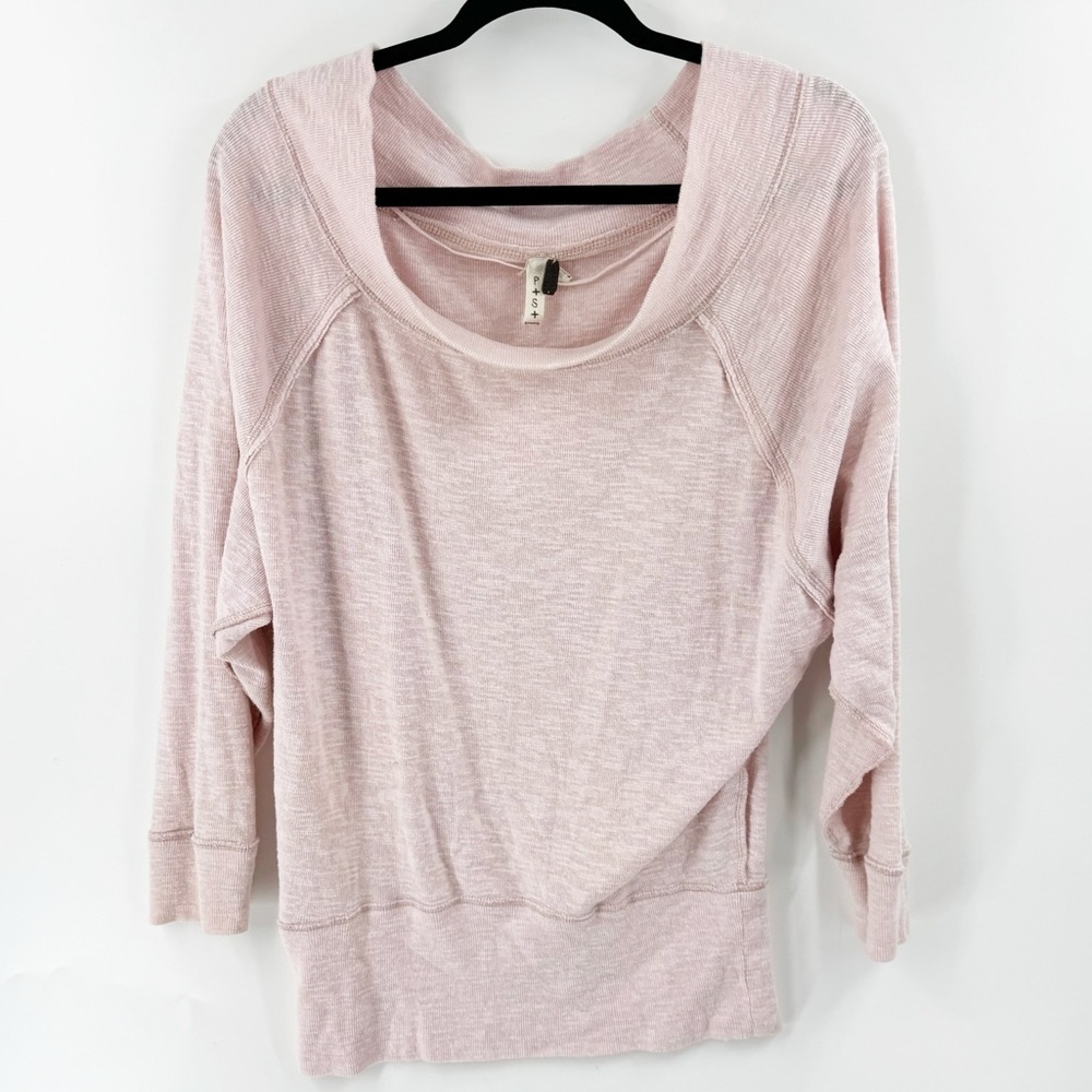 ✅ FREE PEOPLE We The Free Palisades Thermal Pullover Top IN PINK SIZE SMALL - Picture 3 of 8
